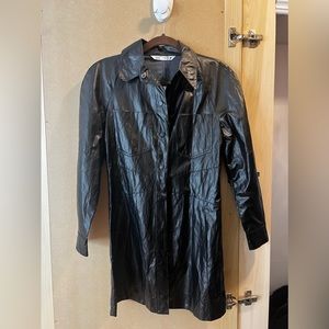 Zara black pleather dress NWT